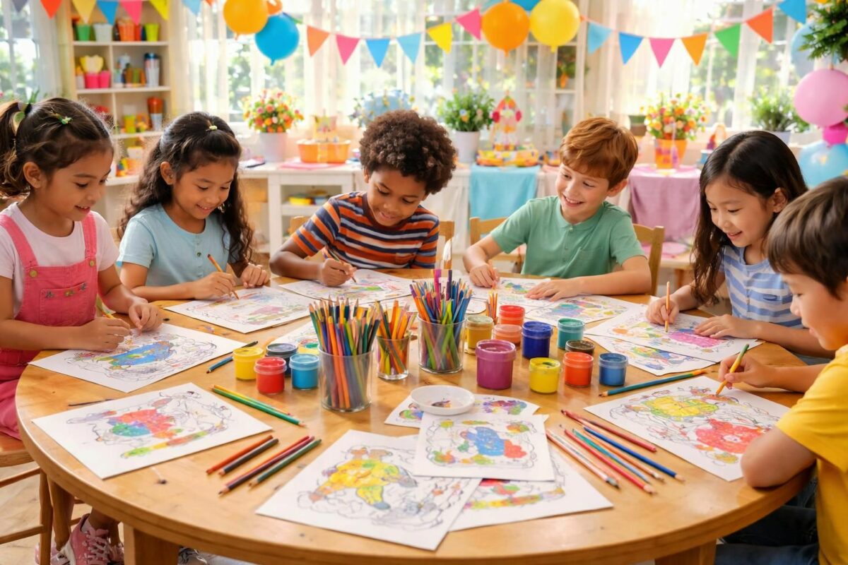 découvrez comment animer une fête d'anniversaire avec des activités artistiques grâce à notre guide de coloriage d'anniversaire, idéal pour divertir petits et grands.