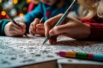 Comment organiser une activité de coloriage du père Noël à imprimer en famille
