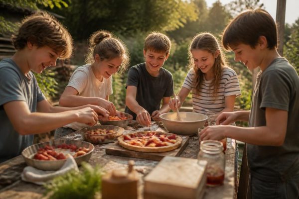 organisez un goûter participatif entre jeunes copains pour créer des souvenirs inoubliables, alliant plaisir, partage et complicité.