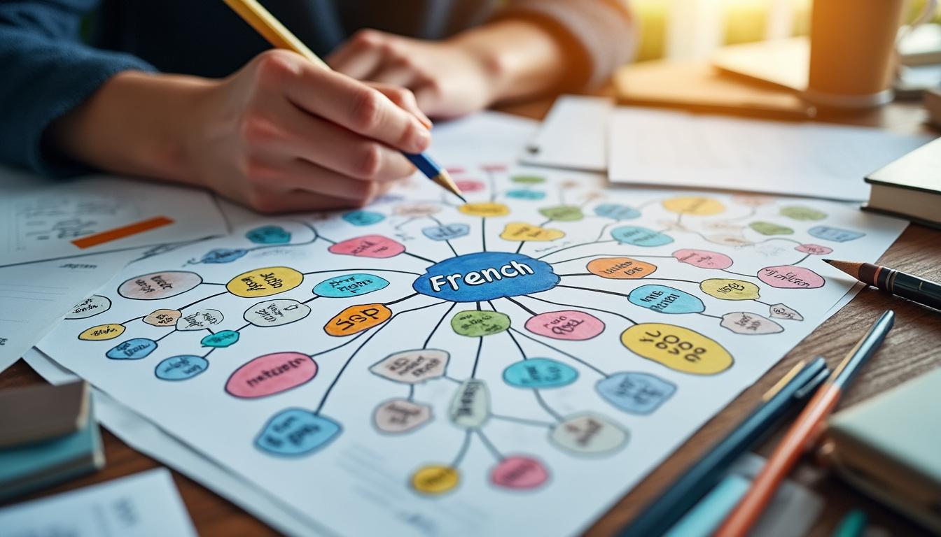 découvrez notre guide pas à pas avec une carte mentale claire pour maîtriser le présent de l'indicatif, idéal pour les débutants en français.