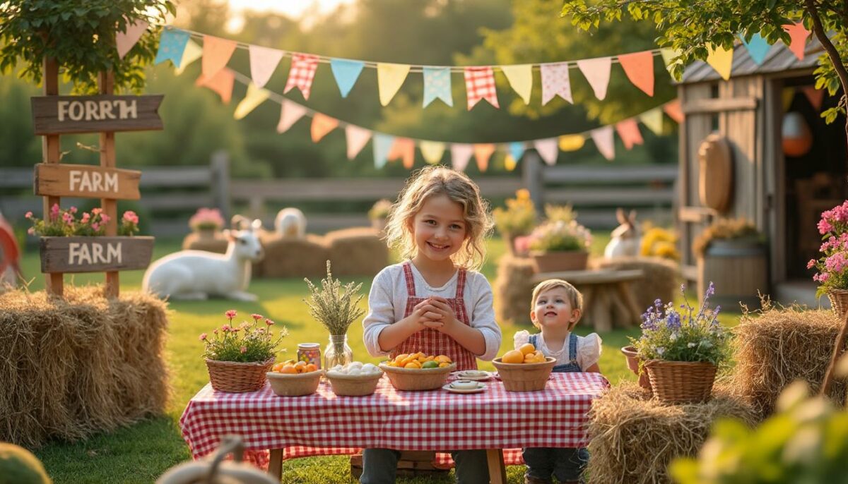 découvrez des astuces créatives pour décorer une fête d'enfants dans une ferme pédagogique, alliant fun et authenticité pour un événement inoubliable.