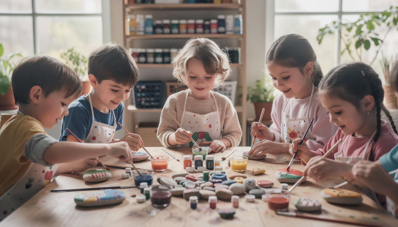 découvrez les bienfaits des ateliers de peinture sur galets pour les enfants : développement de la créativité, amélioration de la motricité fine et moments ludiques garantis.