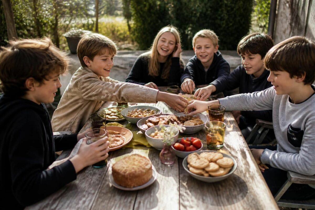 découvrez comment un goûter participatif entre jeunes amis renforce les liens d'amitié, favorise la convivialité et stimule la communication au sein du groupe.