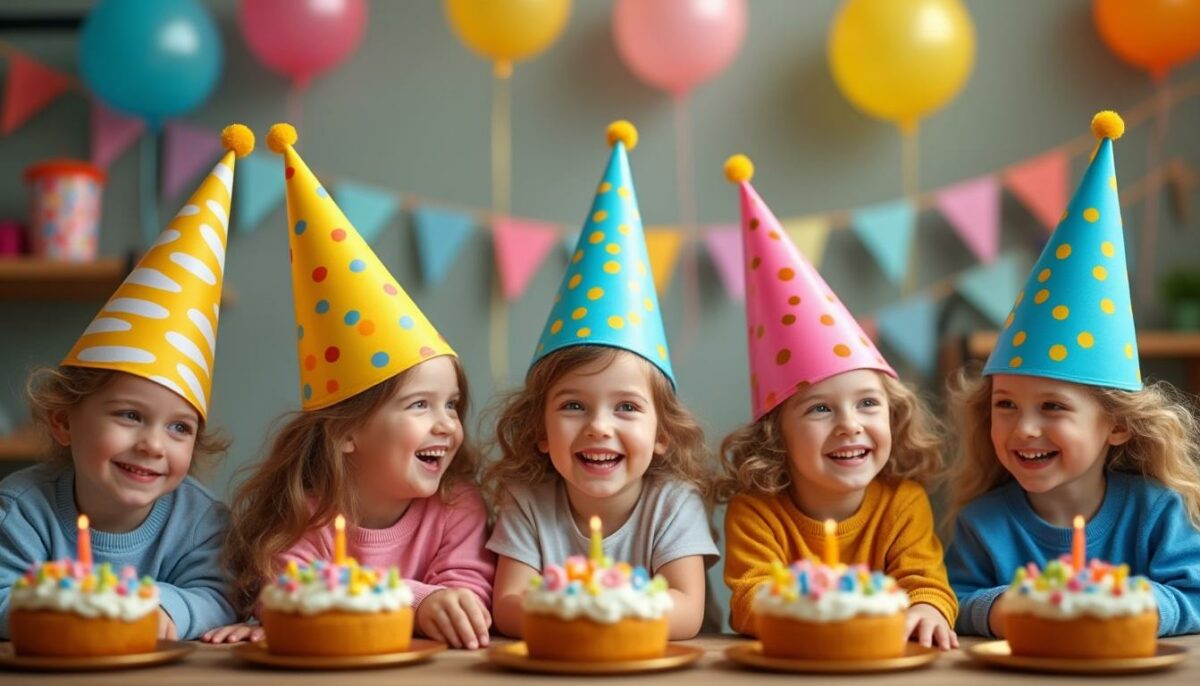 découvrez nos chapeaux d’anniversaire d'enfant pointus, des accessoires colorés et amusants qui apportent joie et fête à tous les âges. parfaits pour égayer chaque célébration d’anniversaire !