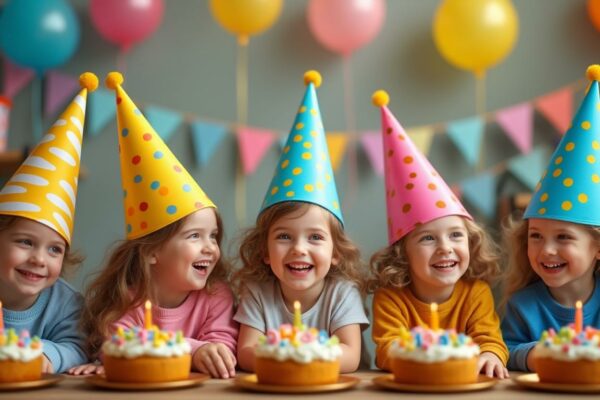 découvrez nos chapeaux d’anniversaire d'enfant pointus, des accessoires colorés et amusants qui apportent joie et fête à tous les âges. parfaits pour égayer chaque célébration d’anniversaire !