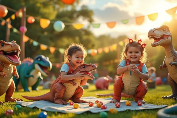découvrez comment organiser une fête d'enfants sur le thème des dinosaures avec des animations captivantes pour un événement inoubliable et réussi.