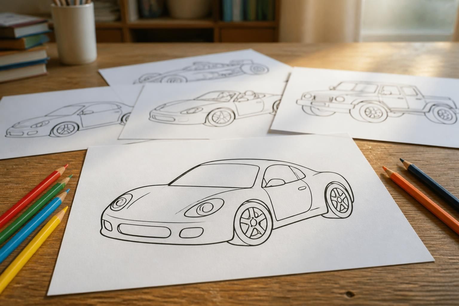 découvrez les meilleurs coloriages de voitures à imprimer en pdf pour enfants, parfaits pour s'amuser tout en développant la créativité des plus petits.