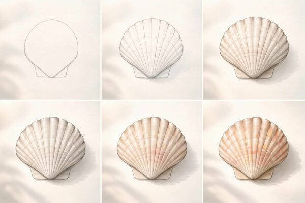 découvrez une méthode simple et efficace pour dessiner un coquillage étape par étape, idéale pour les débutants et les passionnés d'art.