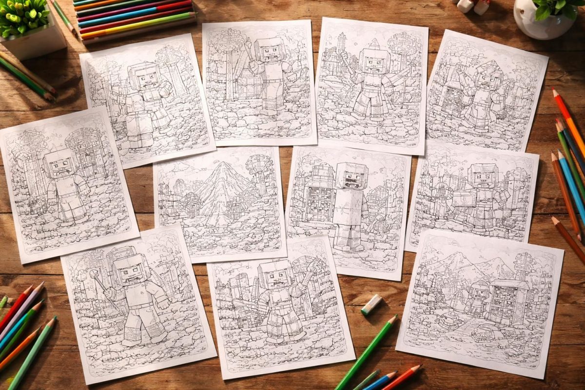 découvrez le top 10 des coloriages minecraft à imprimer gratuitement, parfaits pour les passionnés du célèbre jeu vidéo. amusez-vous en coloriant vos personnages et scènes préférés !