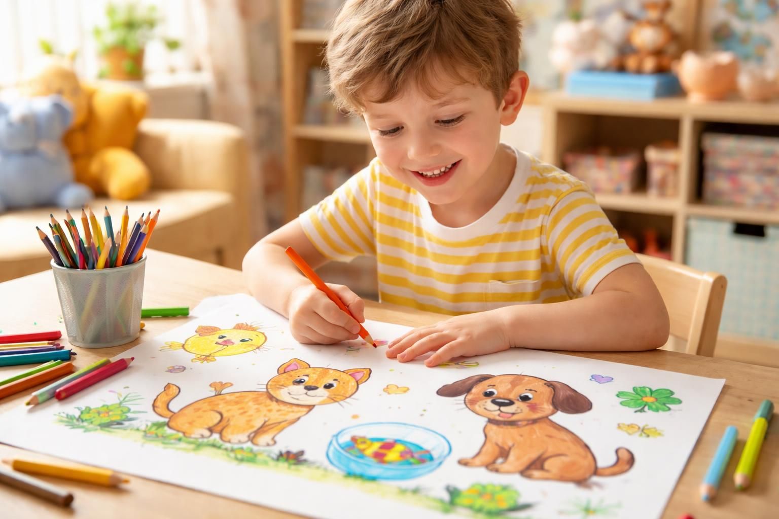 découvrez un projet amusant et créatif avec des dessins d'animaux faciles, parfaits pour les enfants qui souhaitent s'amuser tout en développant leurs talents artistiques.
