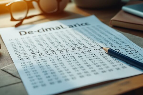 téléchargez et imprimez notre tableau décimal pour vous aider à maîtriser facilement les chiffres et améliorer vos compétences en mathématiques.