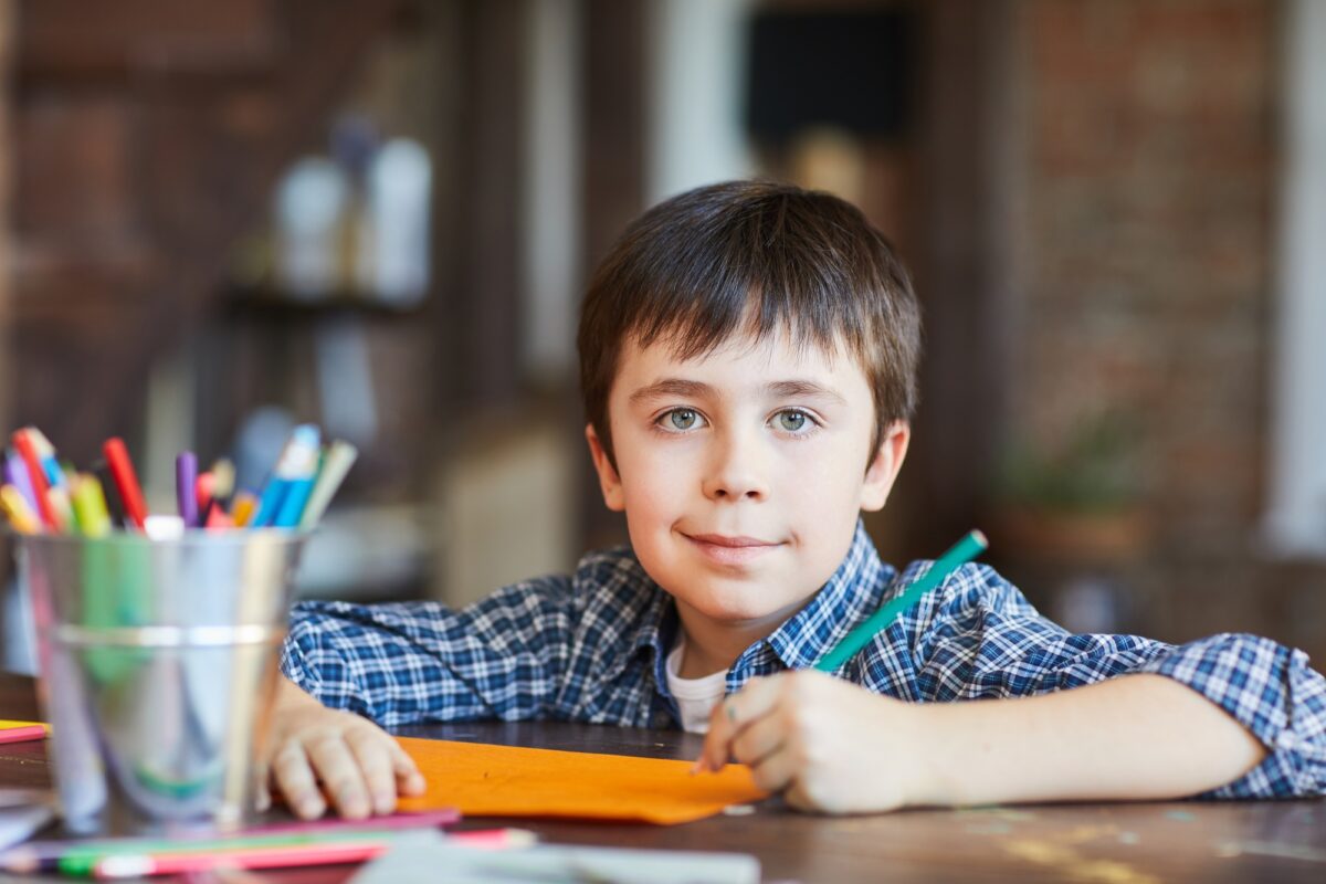 Boy Drawing Pictures