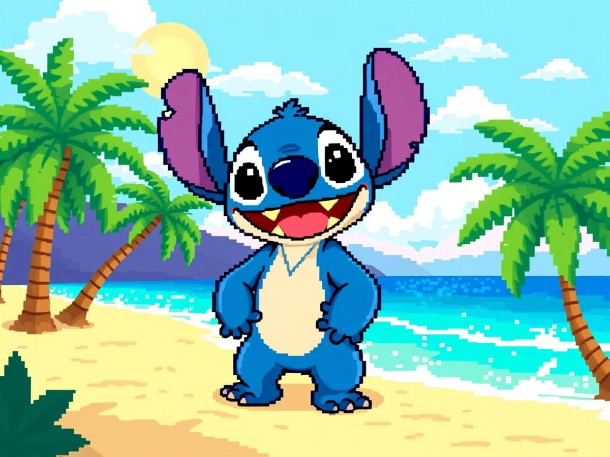 pixel art Stitch