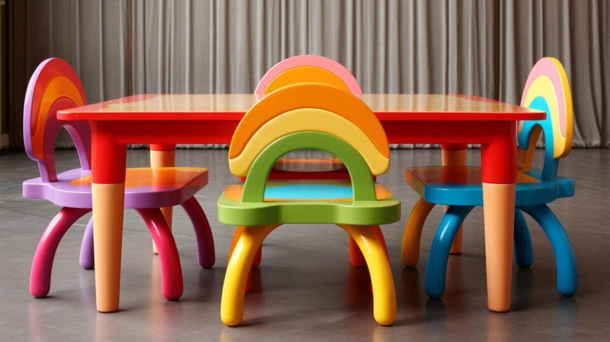 tabourets adaptés pour les enfants